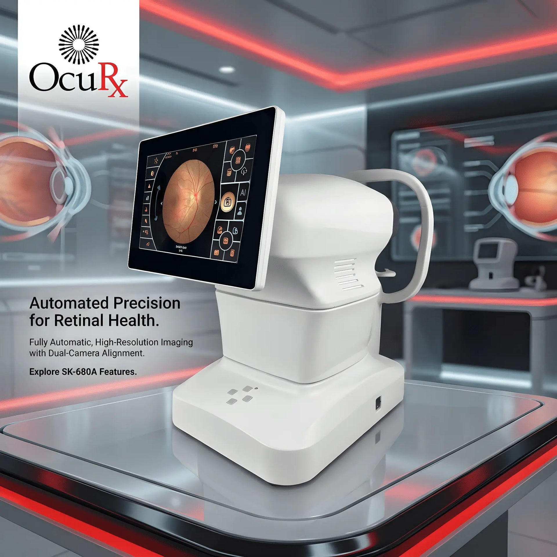 OcuRx SK-680A Non-Mydriatic Retinal Camera – One-Click Bilateral