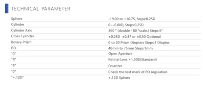 Phoropter with LED light - OcuRx